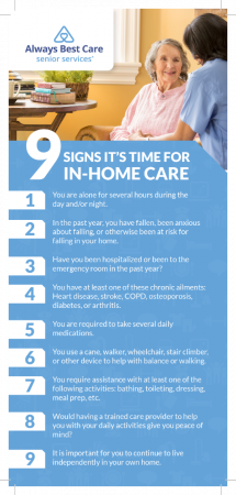 Non-Medical In-Home Care Rack Card