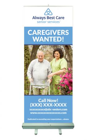 Caregivers Wanted Job Fair Retractable Banner