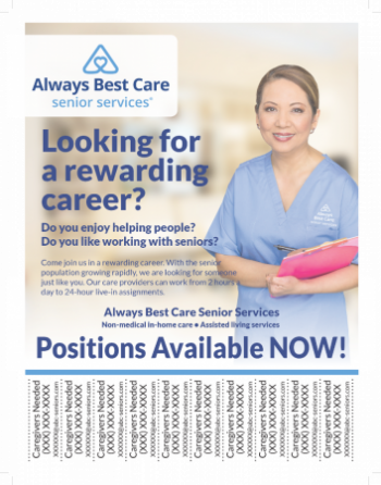 Caregiver Job Posting/Recruitment Flyer ABC Company Store