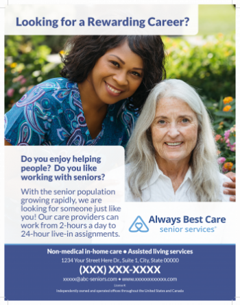 Hiring Direct Caregivers Flyer