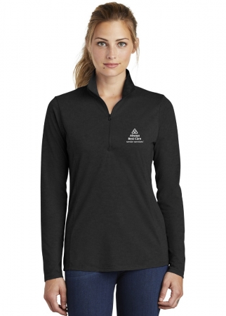 Sport-Tek Ladies PosiCharge Tri-Blend Wicking 1/4-Zip Pullover.