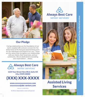 Assisted Living Brochure - Half Fold