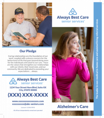 Alzheimer's Brochure - Half Fold