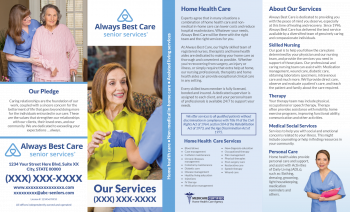 Our Services - Home Health Brochure - 4 Panel