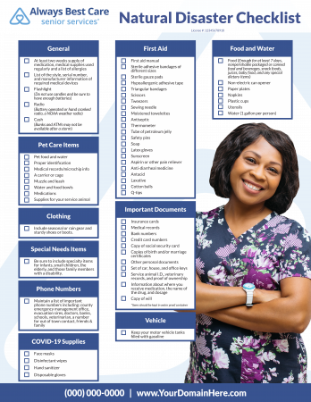 Natural Disaster Checklist Flyer