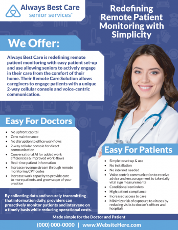 Redefining Remote Patient Monitoring Flyer - 2 Sides – ABC Company Store