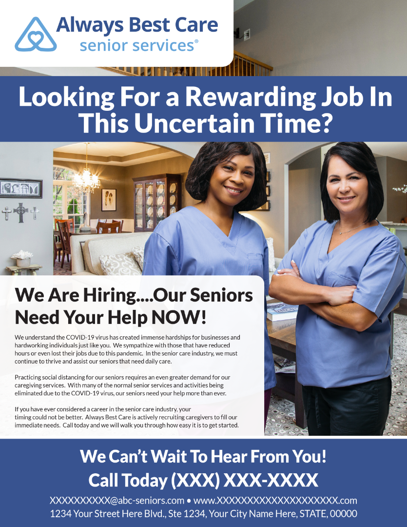 Crisis Caregiver Recruitment Flyer – ABC Company Store