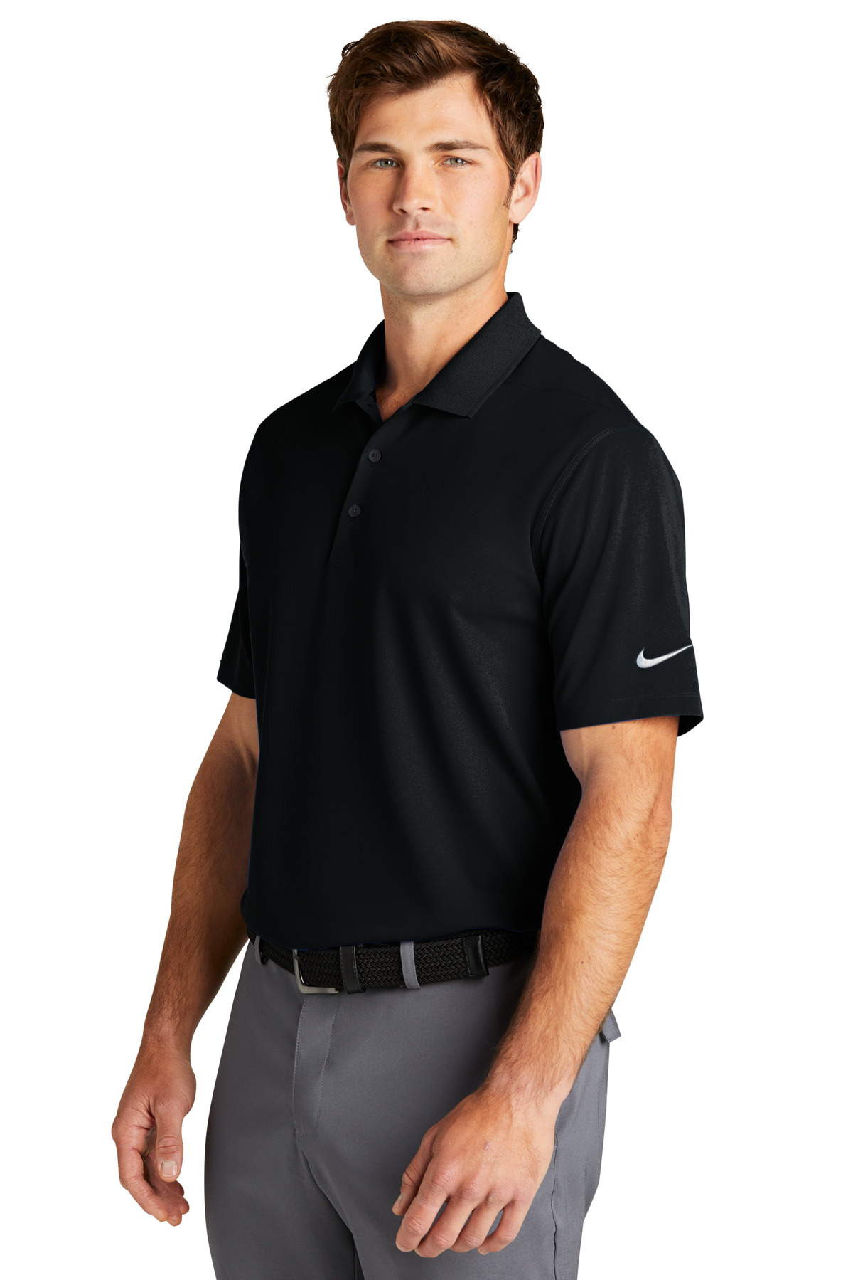 Cool Grey Nike Mens' Dri-FIT Micro Pique 2.0 Polo